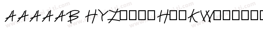AAAAAB HYZhongHeiKW字体转换